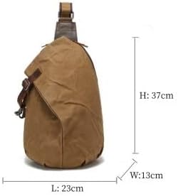 Men's Sling Backpack Waxed Canvas Crossbody Bag Casual Daypacks