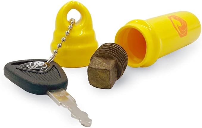 Floating Keychain (2 pack) with Waterproof Safety Container Boat Key Float - Pontoon, Fishing Accessories key holder