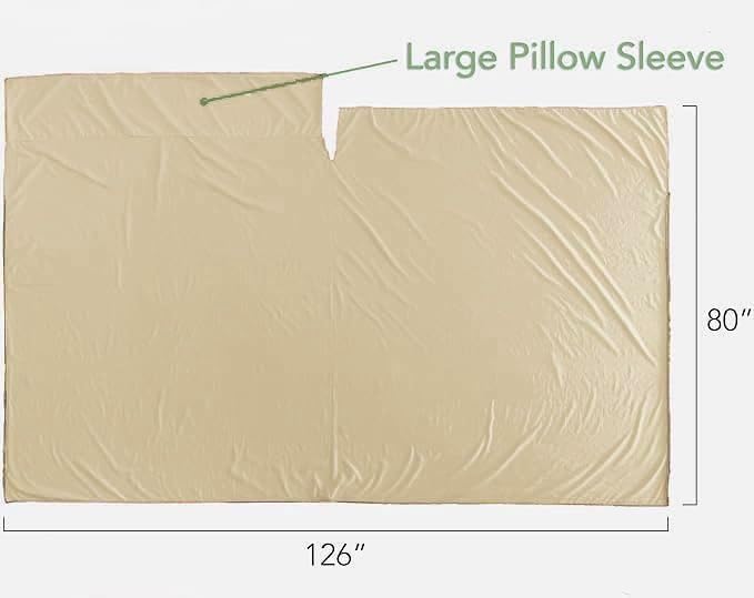 Pike Trail Sleeping Bag Liner – Travel and Camping Sheet, Lightweight and Compact Insert with Full Length Zipper and Guarantee
