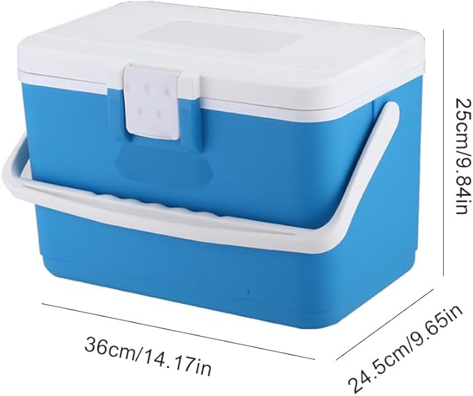 Small Cooler for Camping, Portable Leakproof Outdoor Cooler Box, 3/5/6/8 Quart Hard Ice Retention Insulated Lunch Box for Camping Fishing Beach Picnics Grill