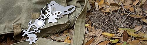 UST Tool-a-Long Multi-Tool Carabiners with Durable, Compact Stainless Steel Construction for Hiking, Kayaking, Camping, Travel and Outdoor Survival