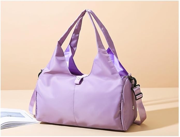 Yoga Gym Bag -Large Capacity Gym Bag with Yoga Mat Holder Water Resistant Workout Bag for Travel Workout Daily