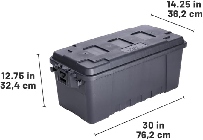Plano Sportsman's Trunk, Medium 3 Pack, Black, Lockable Storage Box, Medium Storage Bins for Indoor and Outdoor Spaces, Easy to Carry, Secure and Transport, Airline Friendly