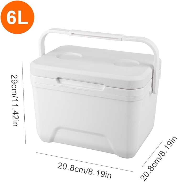 Small Cooler for Camping, Portable Leakproof Outdoor Cooler Box, 3/5/6/8 Quart Hard Ice Retention Insulated Lunch Box for Camping Fishing Beach Picnics Grill