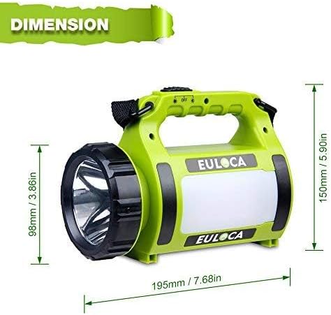 Rechargeable LED Spotlight, Multi Function Camping Lantern, 5 Light Modes, Power Bank, IPX4, Lantern Flashlight for Hurricane Emergency, Outag, Hiking, Home and More, USB Cable Included