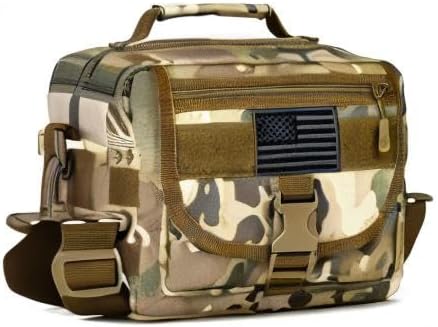 Protector Plus Tactical Messenger Bag Men Small Military MOLLE Crossbody Pack (Patch Included)