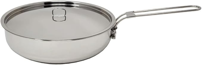 The Pathfinder School Stainless Steel Folding Skillet and Lid