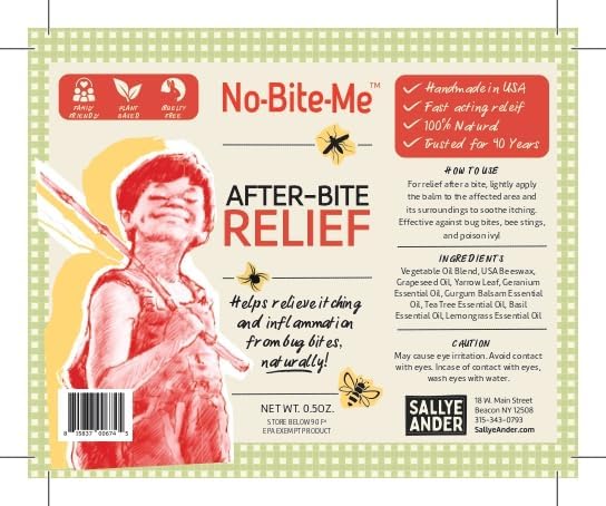 SALLYEANDER No-Bite-Me Anti-Itch Balm Sticks – All-Natural Bug-Bite Relief – 2-Pack – Gentle for Kids & Infants