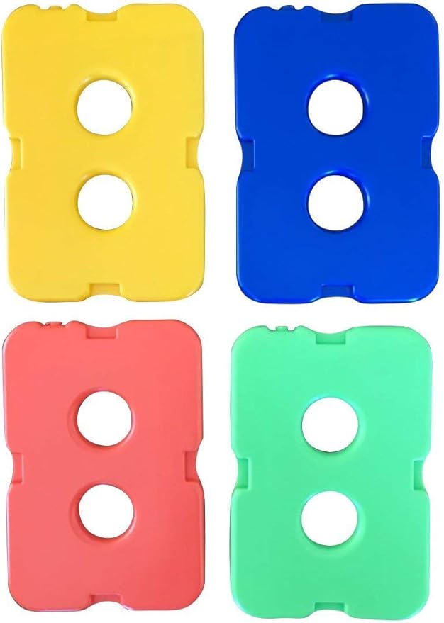 Healthy Packers Slim & Long-Lasting Reusable Ice Packs for Lunch Bags and Cooler Bags (Set of 4)