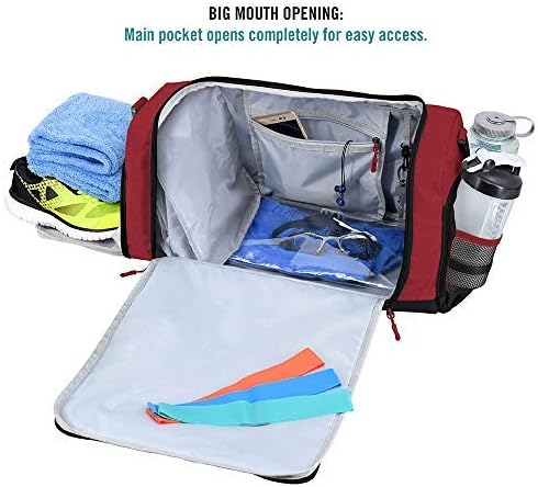 Ultimate Gym Bag 2.0: The Durable Crowdsource Designed Duffel Bag with 10 Optimal Compartments Including Water Resistant Pouch