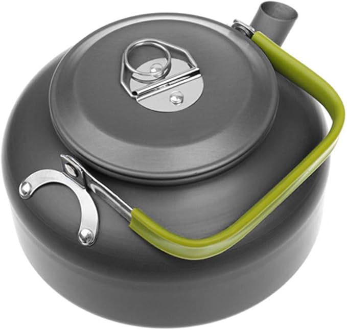 Lixada Camping Kettle 0.8L/1.2L/1.6L for Boiling Water, Coffee Pot Tea Kettle Aluminum Alloy Teapot with Silicon Handle Carry Bag for Hiking Outdoor Picnic