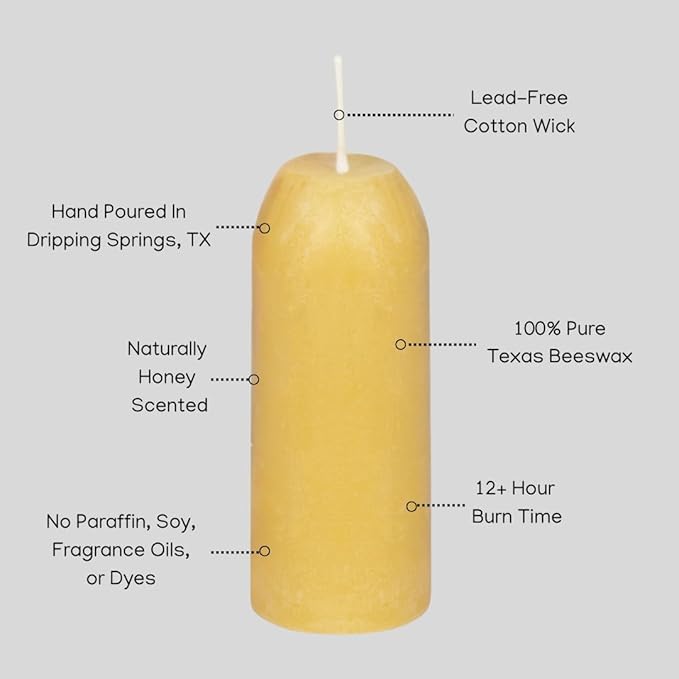 Original Pure Beeswax Lantern Candle - Set of 5, 12H Burn Time, 100% Pure Beeswax Candle, Indoor/Outdoor, Emergency Use