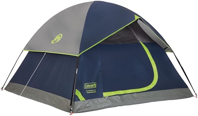 Coleman Sundome Camping Tent with Rainfly, 2/3/4/6 Person Tent Sets Up in 10 Mins, Weatherproof Shelter for Camping, Festivals, Backyard, Sleepovers, & More