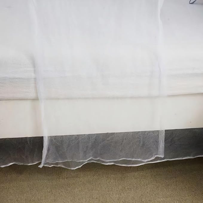 Outdoor Camping Mosquito Net, Large Size White Mesh Insect Netting with Storage Bag for Camping, Picnic, Outdoor Trips (One-Opening 83"x79"x71")