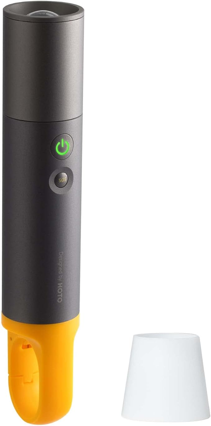 HOTO Flashlight Lite, Zoomable, LED, USB-C Rechargeable, 1000 Lumens, 5 Modes (SOS & Strobe), Tactical & Portable Handheld Flash Light for Camping, Emergencies, Home Use, etc