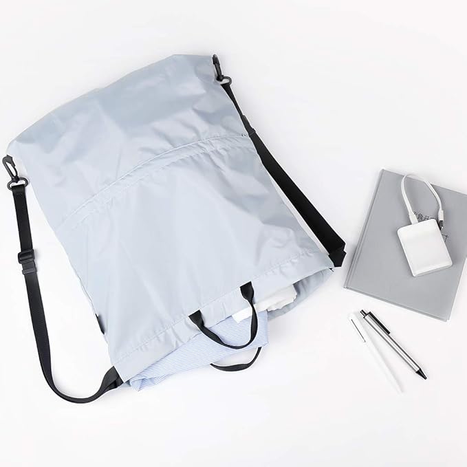 Drawstring Bags with Zipper Pocket, Waterproof Drawstring Backpack for Women and Men 15.7" x 17.7"