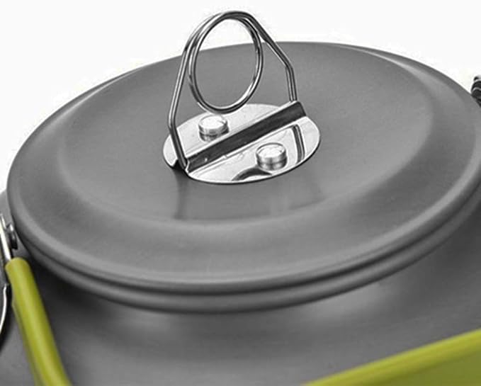Lixada Camping Kettle 0.8L/1.2L/1.6L for Boiling Water, Coffee Pot Tea Kettle Aluminum Alloy Teapot with Silicon Handle Carry Bag for Hiking Outdoor Picnic