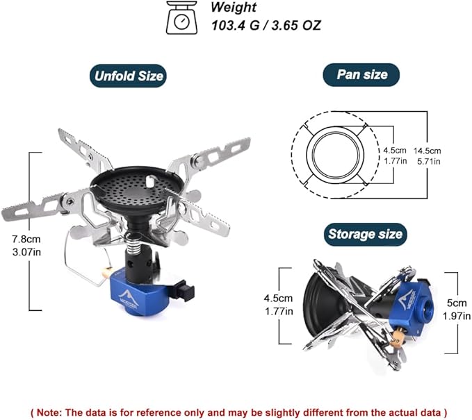 Widesea Backpacking Stove 3300W Camping Stove Portable Gas Burner with Iginitor Mini Ultralight Hiking Gear Outdoor Equipment