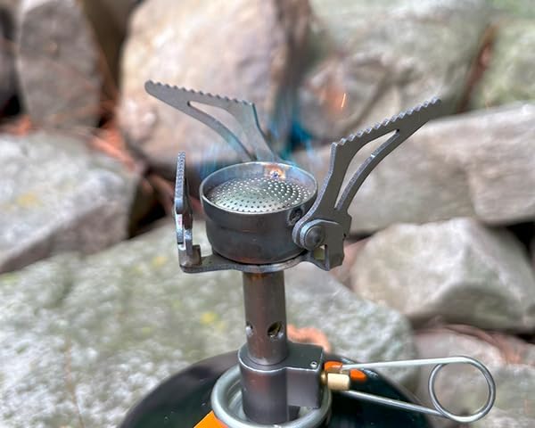 TOAKS Titanium Ultralight Gas Stove – 1.7 oz Compact Backpacking Stove, Foldable Legs, Precision Jet Burner – Durable, Fuel Efficient, Affordable