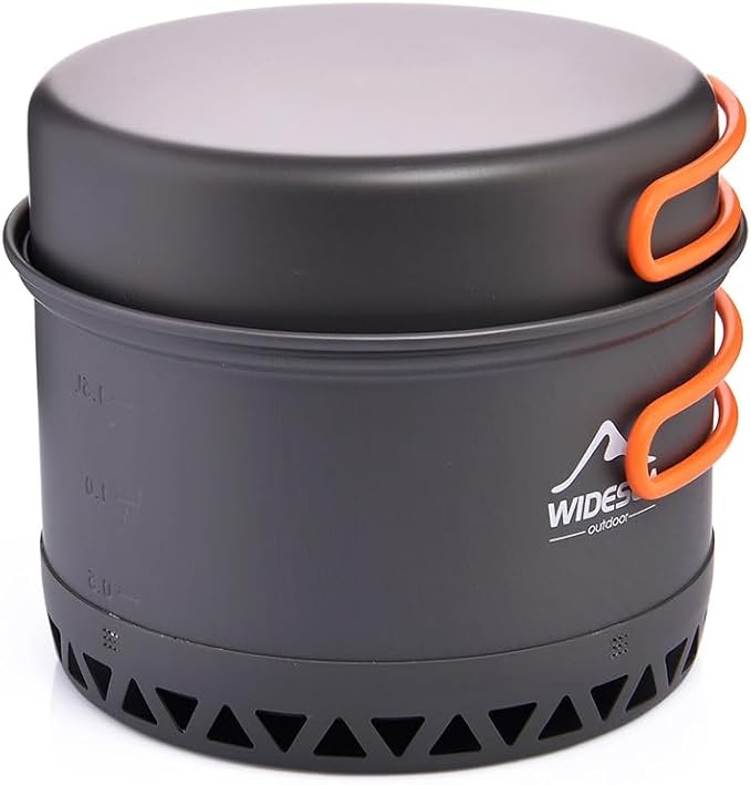 widesea Camping Cookware Outdoor Pot Pan Cooking Equipment Heat Exchange Design for Hiking Backpacking Travel