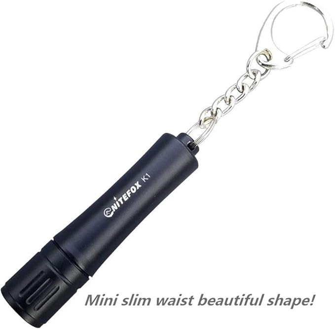 Bright Keychain Flashlight K1,high Bright 150 lumens,as Small Flashlight Lantern Camp lamp Light,Waterproof Torch for EDC,Reading,Sleep,Dog Walking,Camping,Hiking (Black)