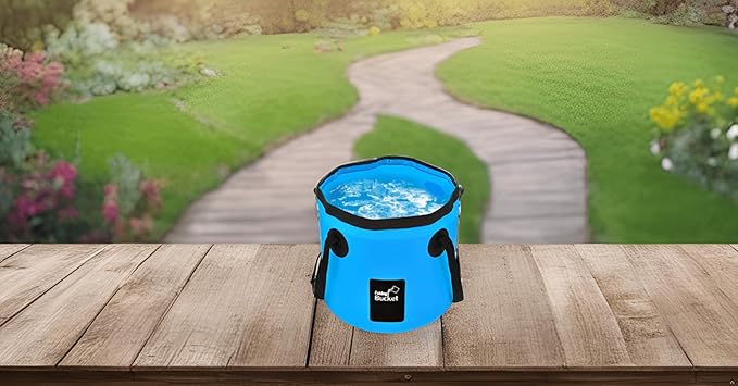 BANCHELLE Collapsible Bucket Water Container Portable Folding Camp Wash Basin for Outdoor Traveling Hiking Fishing Car Washing Gardening Camping 2 PCS