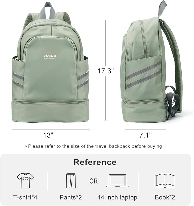 Coofay Gym Backpack for Women - Waterproof, Lightweight, Large Travel Sports Gym Bag with Shoe Compartment