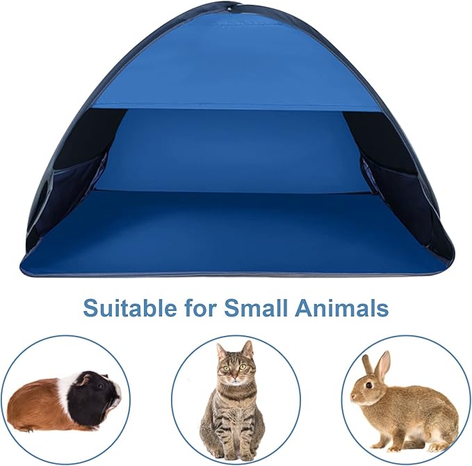 Beach Sun Shelters Pop Up Beach Tent, 1 PCS Portable Sun Shelter Tent for Anti-UV Windproof Camping Picnic Tent Small Dogs Cats and Other Small Pets, Blue