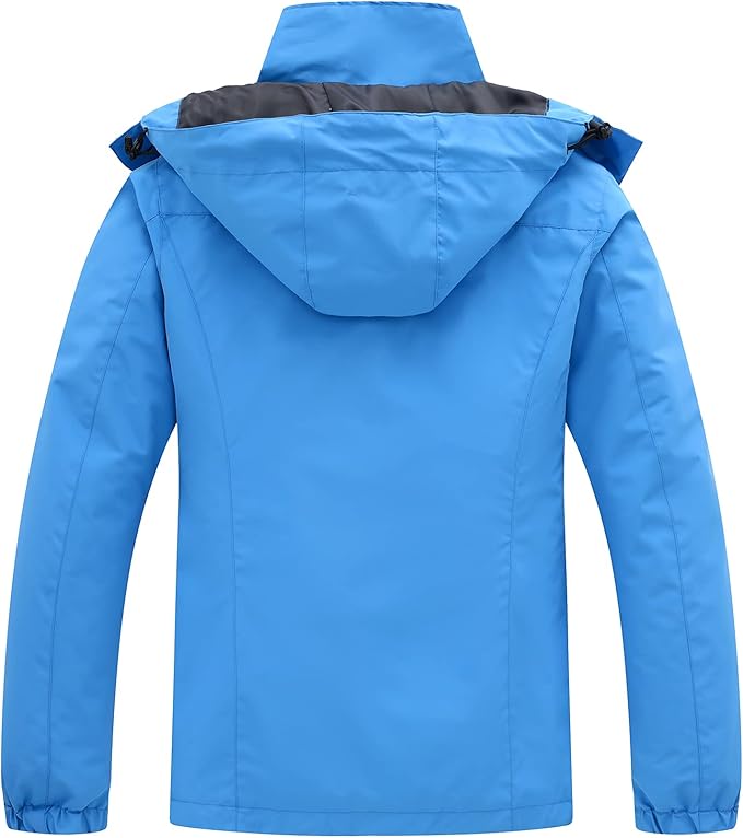 Women's 3 in 1 Ski Jacket Mountain Waterproof Windproof Winter Snow Coat Hike Snowboarding Jackets Hooded Warm Raincoat