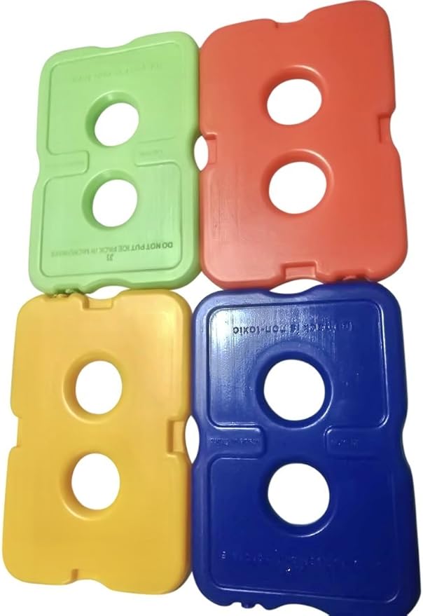 Healthy Packers Slim & Long-Lasting Reusable Ice Packs for Lunch Bags and Cooler Bags (Set of 4)