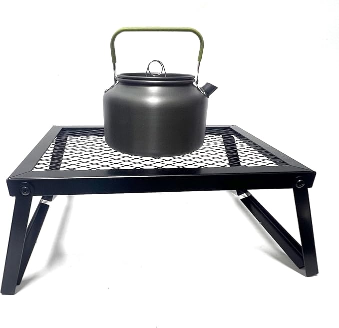 1.8L Camping Kettle, Hard-Anodized Aluminum Portable Campfire Kettle for Open Fire, Outdoor Camp Tea Coffee Pot for Stove Top, Backpacking, Hiking, Picnic and Traveling