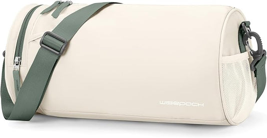 Small Gym Bag for Women Waterproof Workout Bag Mini Duffle Bag Womens Spotrs Gym Bags Small Travel Duffel Bag with Wet Pocket Carry on Weekender Bags for Dance Swimming,Gym,Yoga,Fitness Beige Green