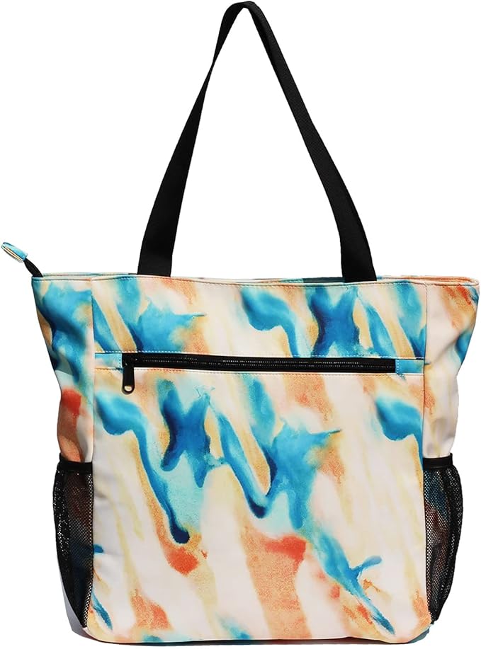 ESVAN Original Floral Water Resistant Large Tote Bag Shoulder Bag for Gym Beach Travel Daily Bags Upgraded