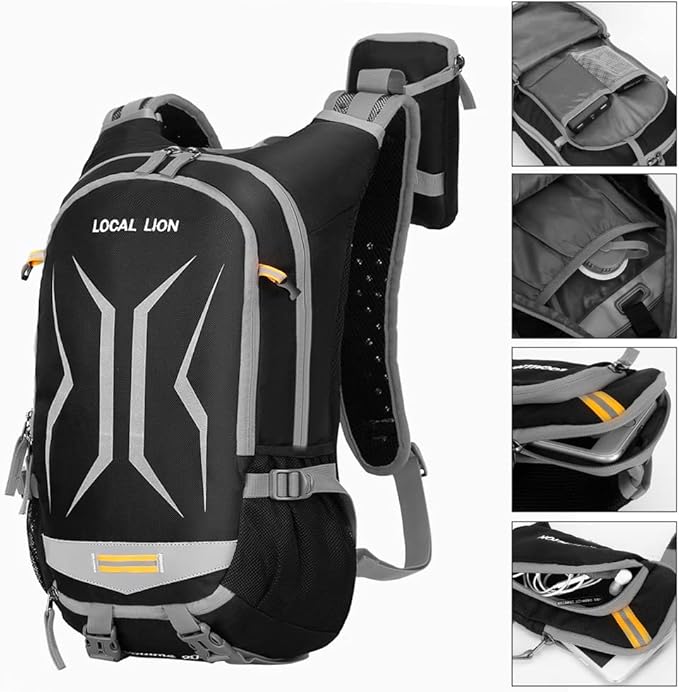 LOCALLION Cycling Backpack Biking Daypack for Outdoor Sports Running Breathable Hydration Pack Men Women 18L