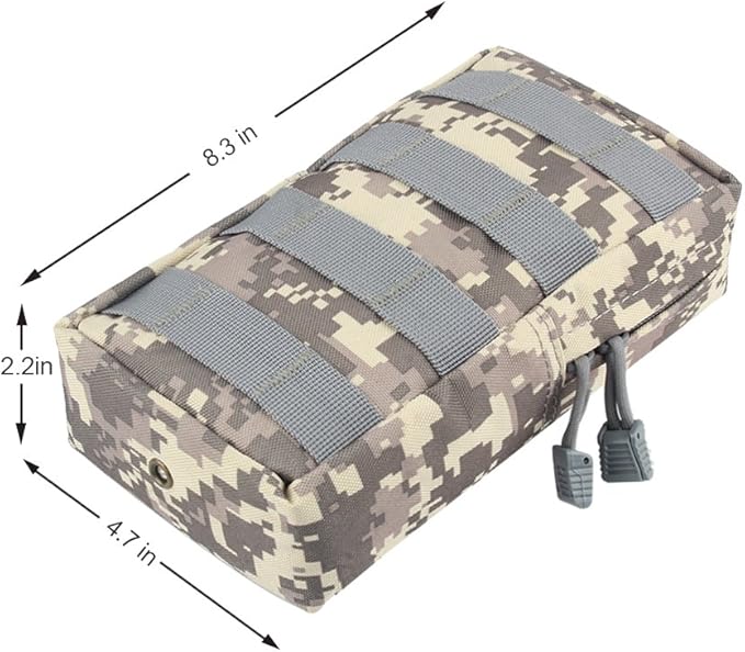 FUNANASUN 2 Pack Molle Pouches Tactical Pouch Small Molle Pouch Compact Water-Resistant EDC Pouch Molle Bag