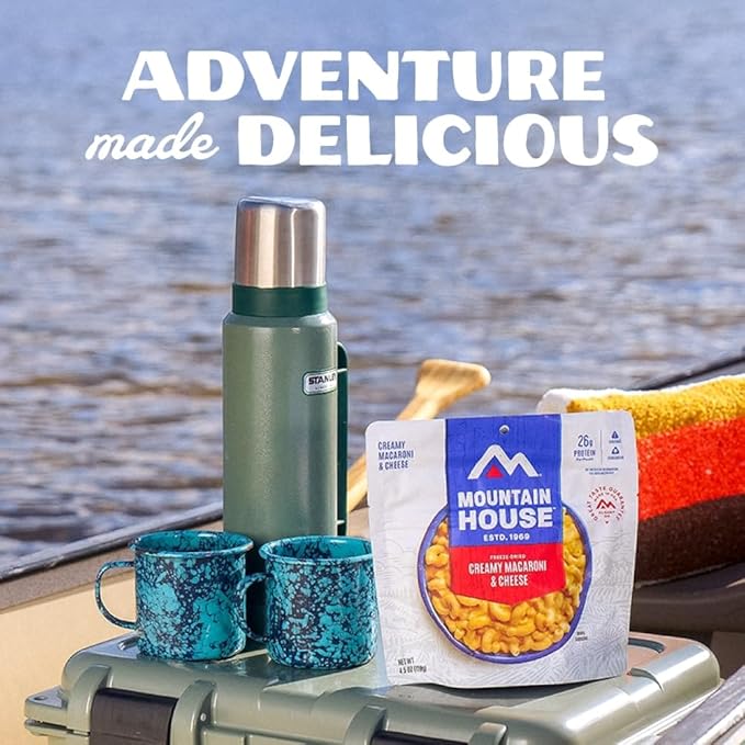 Mountain House Creamy Macaroni & Cheese | Freeze Dried Backpacking & Camping Food | Vegetarian | 2 Servings