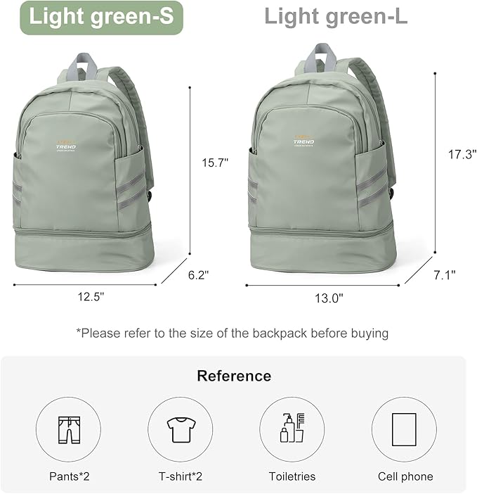 Coofay Gym Backpack for Women - Waterproof, Lightweight, Sports Travel Gym Bag with Shoe Compartment