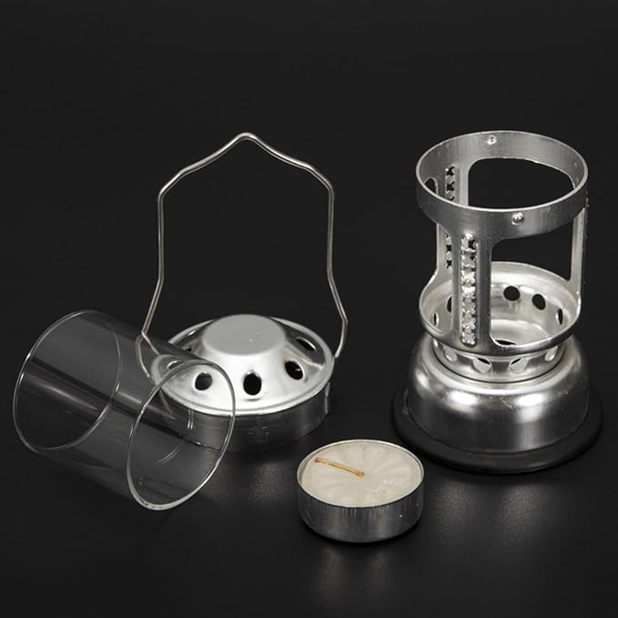 Hiking Candle Lamp Night Fishing Hangings Outdoor Camping Aluminum Alloys Candle Lamp for Outdoor Camping Angling, Gold