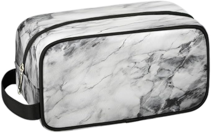 Hanging Makeup Bag,Toiletry Bag Hygiene Kits for Boys Men,Travel Cosmetic Bag,Approved Hygiene Bag Waterproof Dopp Kit Organizer for Toiletries Shower Bathroom Carry-on Accessories Gifts Gray Marble
