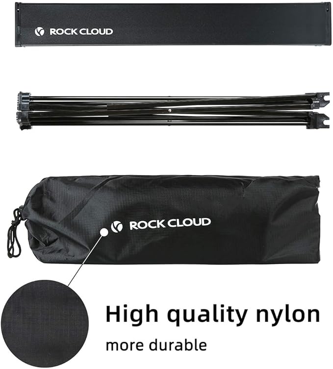 ROCK CLOUD Portable Camping Table Ultralight Aluminum Camp Table with Storage Bag Folding Beach Table for Camping Hiking Backpacking Outdoor Picnic