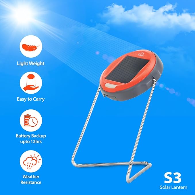 d.light S3 Portable Solar Lantern for Camping