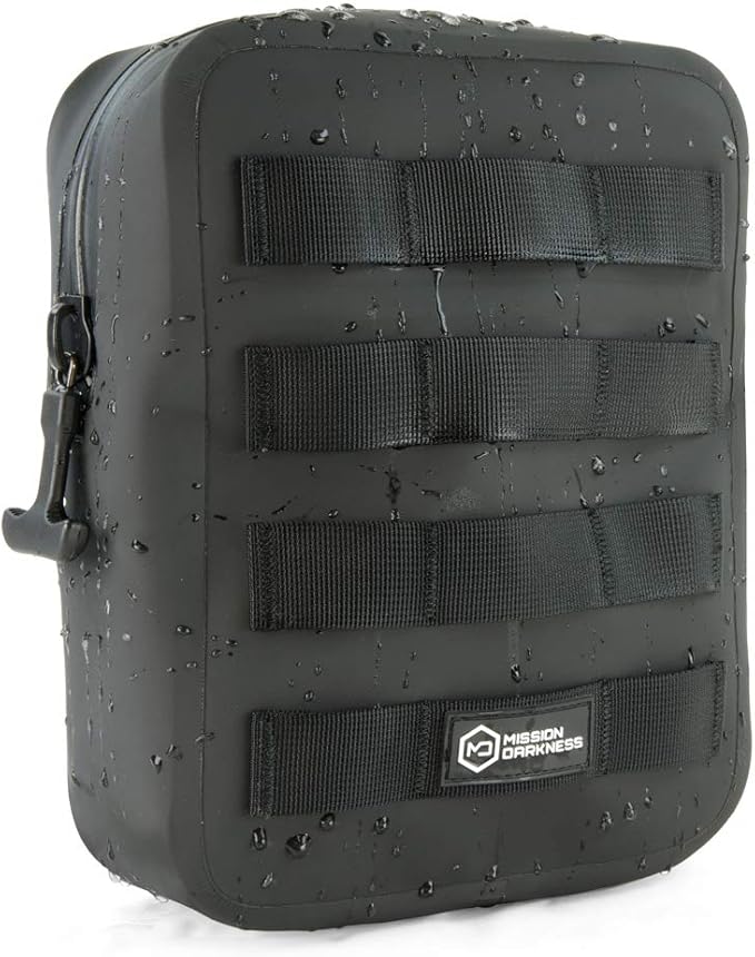 Mission Darkness Dry Shield MOLLE Faraday Pouch (2nd Gen) // Waterproof & Submergible Dry Bag + RF Shielding Liner. Signal Blocking, Anti-tracking, EMP Shield, Data Privacy, Electronic Device Security