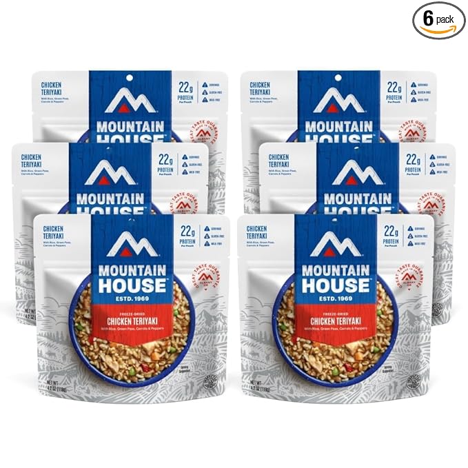Mountain House Chicken Teriyaki | Freeze Dried Backpacking & Camping Food | 6-Pack | Gluten-Free