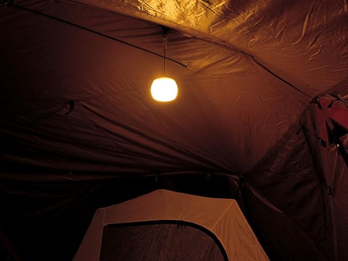 Snow Peak's Hozuki Lantern, Moss, ES-070GR, Made in Japan, Lifetime Product Guarantee, Lightweight, Compact for Camping or Backpacking, Camping Light
