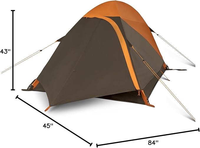 Kelty Grand Mesa 2P or 4P Backpacking Tent – 3 Season Camping, Thru Hiking Shelter, Aluminum Pole Frame, Single Door + Vestibule, 2024 Model