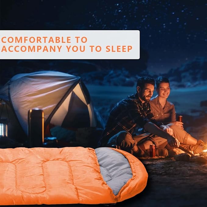 OBTANIM Camping Sleeping Bags Portable Waterproof Sleeping Bag for Adults Kids 4 Seasons Winter, Fall, Spring, Summer Backpacking Hiking Camping Mountaineering Indoor Outdoor Use