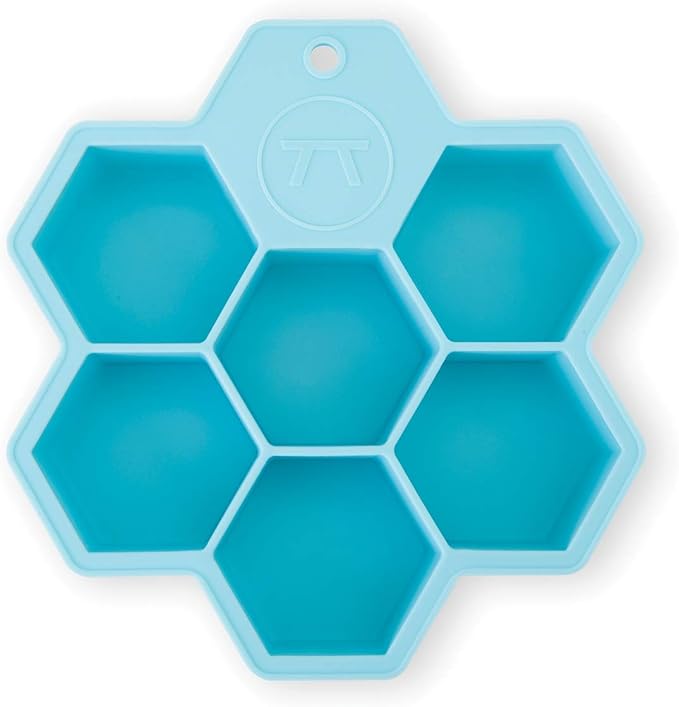 Outset Hexagon Silicione Ice Cube Tray, 6 Large Honeycomb Cubes