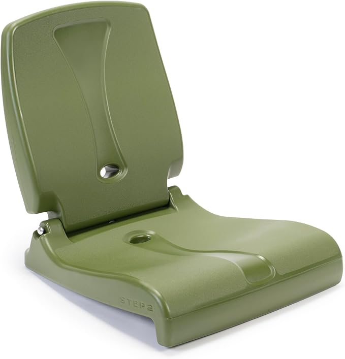 Step2 Foldable Adult Flip Seat, Portable Outdoor Chair for Poolside, Tailgating, Camping, Picnic Chair, Provides Back Support When Sitting on Ground, Olive