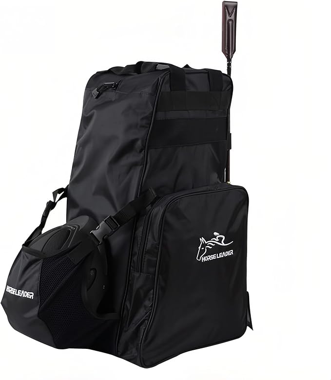 Tall Boot and Helmet Carrier - Waterproof 3 in 1 Equestrian Travel Bag for Horse Riding, Large Capacity, English Bag Carry All