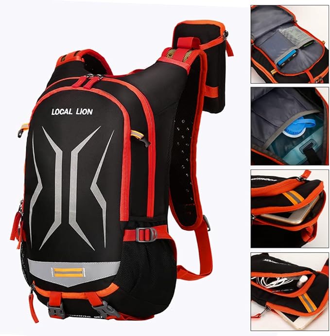LOCALLION Cycling Backpack Biking Daypack for Outdoor Sports Running Breathable Hydration Pack Men Women 18L